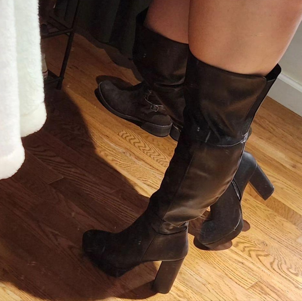 Bella Rose Boutique Memorable Outings Faux Leather Knee High Boots